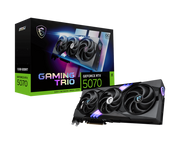 بطاقة رسومات MSI GeForce RTX 5070 12G GAMING TRIO OC - ذاكرة GDDR7 سعة 12 جيجابايت، PCIe 5.0، 6144 نواة، سرعة 2625 ميجاهرتز، 28 جيجابت في الثانية، DLSS 4، HDMI 2.1b، DP 2.1b