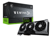 بطاقة رسومات MSI GeForce RTX 5090 سعة 32 جيجابايت VENTUS 3X OC - NVIDIA Blackwell، ذاكرة GDDR7 سعة 32 جيجابايت، 21,760 نواة CUDA، سرعة 2452 ميجاهرتز، منفذ HDMI 2.1b، منفذ DisplayPort 2.1b، دعم 4K/8K