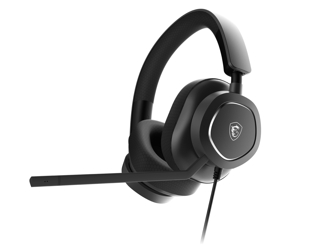 MSI MAESTRO 300 Gaming Headset – 40mm Drivers, Detachable Mic, USB-C, Mesh/Leather Earpads, Multi-Platform