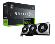 MSI GeForce RTX 5080 16G VENTUS 3X OC PLUS – NVIDIA Blackwell, 16 GB GDDR7, 2655 MHz Boost, PCIe 5.0, Triple TORX 5.0 Fans, DP 2.1b & HDMI 2.1b