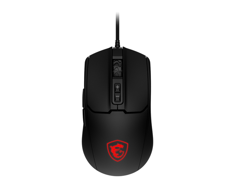 ماوس الألعاب MSI FORGE GM100 - 6400 نقطة في البوصة، 6 أوضاع RGB، 7 أزرار، تصميم متماثل، متانة تصل إلى 10 ملايين نقرة