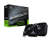 MSI GeForce RTX 5070 12G SHADOW 2X OC – NVIDIA Blackwell, 12GB GDDR7, 6144 CUDA Cores, 2557 MHz Boost, 4K/8K Support, HDMI 2.1b, DisplayPort 2.1b