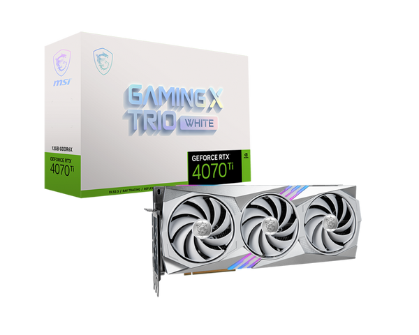 MSI GeForce RTX 4070 Ti GAMING X TRIO WHITE Graphics Card