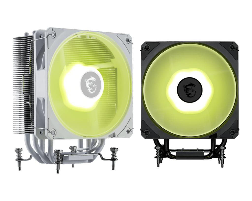 MSI MAG COREFROZR AA13 Air CPU Cooler — 120mm ARGB Fan, 4× 6mm Direct-Touch Heat Pipes, Rifle Bearing, Compact Tower, Supports Intel LGA1700/1851 & AMD AM5/AM4