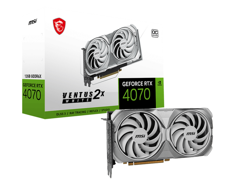 MSI GeForce RTX™ 4070 VENTUS 2X WHITE 12G OC Graphics Card