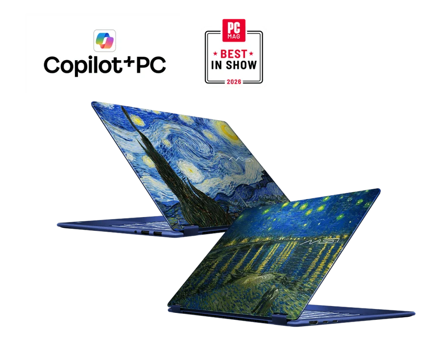 MSI Prestige 14 Flip AI+ D3MTG Copilot+ PC - 14” FHD+ OLED 60Hz Touchscreen - Intel Core Ultra X9 378H - 32GB RAM - 1TB SSD - Shared - WIN 11