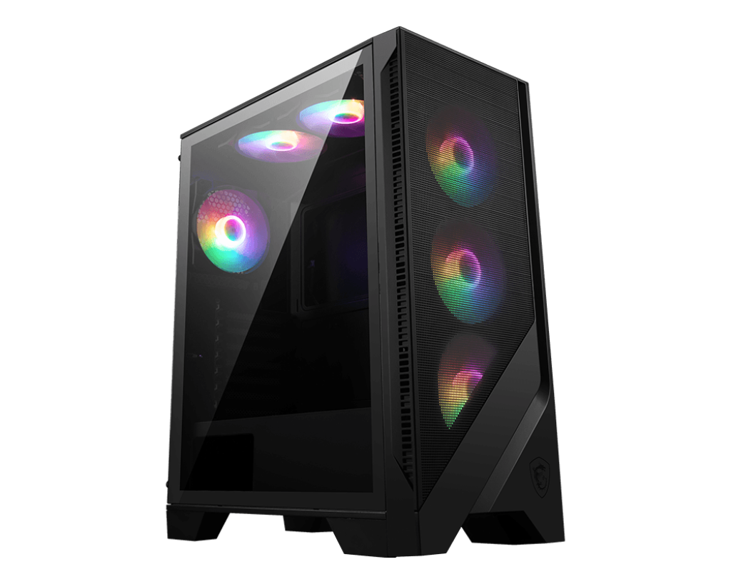 MSI MAG FORGE 120A AIRFLOW Mid-Tower PC Case — Mesh Front, 6× Auto-RGB Fans, Tempered Glass, ATX Support, USB 3.2
