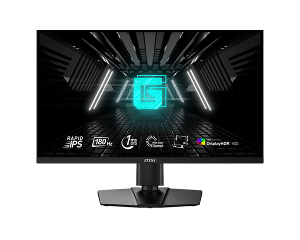 MSI G272QPF, 27" Gaming Monitor, 2560 x 1440 (QHD), Rapid IPS, 1ms, 180Hz, G-Sync Compatible, HDR Ready, HDMI, Displayport, Tilt, Swivel, Height Adjustable, Pivot