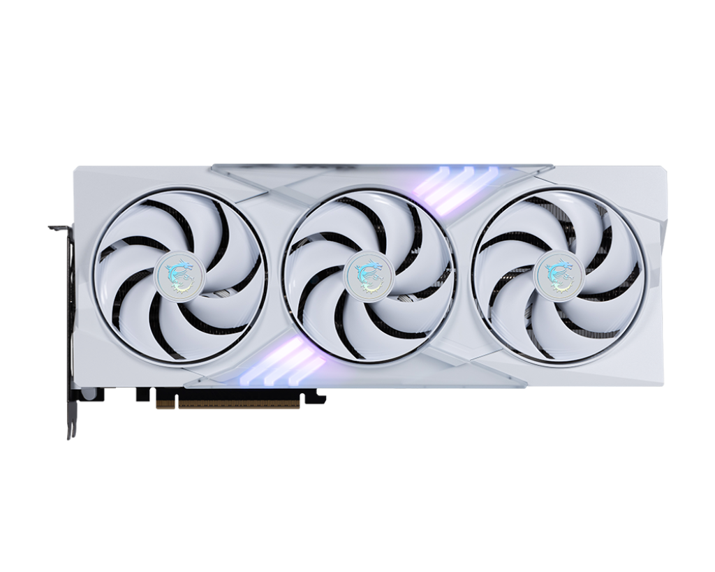 MSI GeForce RTX 5080 16 GB GAMING TRIO OC WHITE – NVIDIA Blackwell, 10,752 CUDA Cores, 2715 MHz Boost, 30 Gbps GDDR7, PCIe 5.0, Triple-Fan Cooling