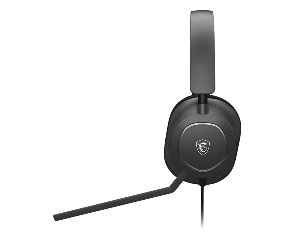 MSI MAESTRO 300 Gaming Headset – 40mm Drivers, Detachable Mic, USB-C, Mesh/Leather Earpads, Multi-Platform