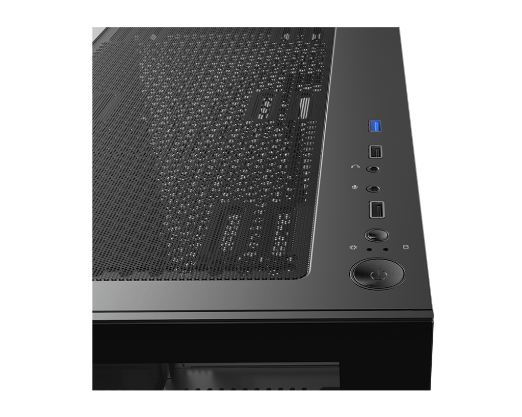 MSI PAG PANO M110A – ARGB Mid-Tower Gaming Case for mATX/ITX, 330 mm GPU, 160 mm CPU Cooler, Pre-Installed RGB Fans