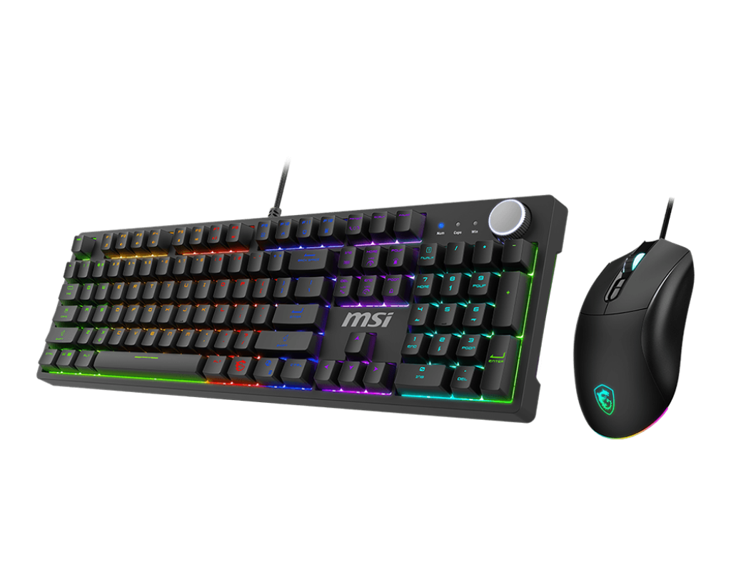 MSI FORGE GK320 Gaming Keyboard & Mouse Combo — Wired RGB Mechanical Keyboard, Hot-Swappable Linear Switches, Full Anti-Ghosting, RGB Gaming Mouse up to 12800 DPI, USB Connection/English