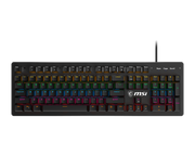 لوحة مفاتيح ألعاب MSI FORGE GK300 – مفاتيح ميكانيكية زرقاء، إضاءة ملونة بتسع أوضاع، مقاومة لتداخل ضغط 26 مفتاح، سلك USB