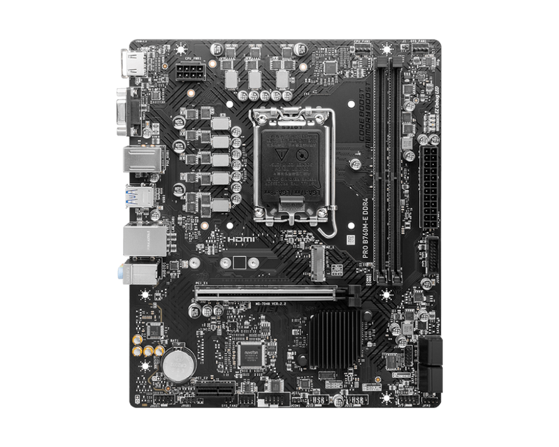 MSI PRO B760M-E DDR4 LGA 1700 Micro-ATX Motherboard