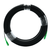 كابل إسقاط FTTH من نوع شكل 8 من FiberHome مع موصل SC/APC، ألياف G657A2، غلاف LSZH، سلك فولاذي مزدوج، فقدان منخفض