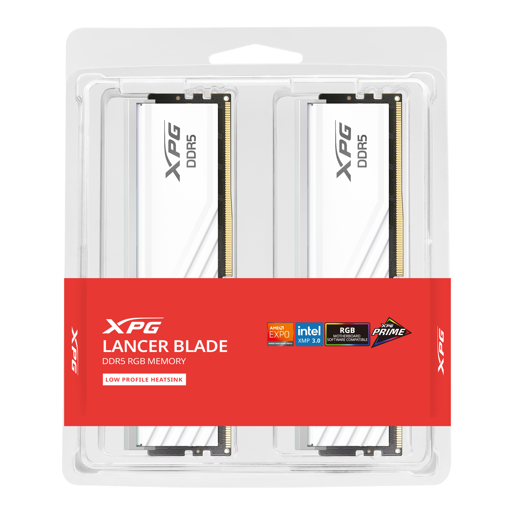 XPG Lancer Blade RGB DDR5 6000MHz 32GB (2x16GB) CL48 UDIMM 288 XPG Lancer Blade RGB DDR5 6000MHz 32GB (2x16GB) CL48 UDIMM 288