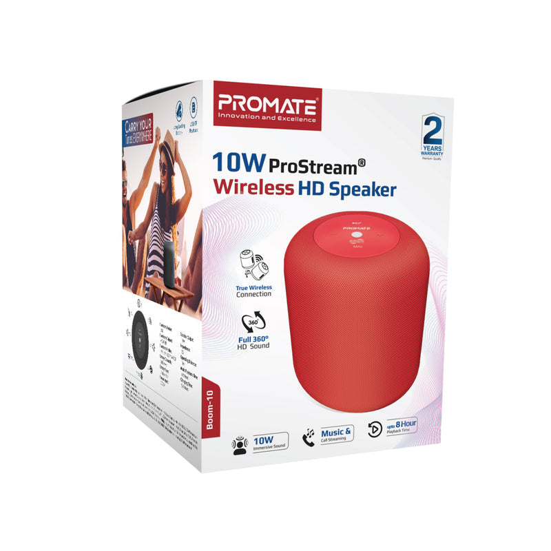 Promate 10W ProStream Wireless HD Speaker - Boom-10