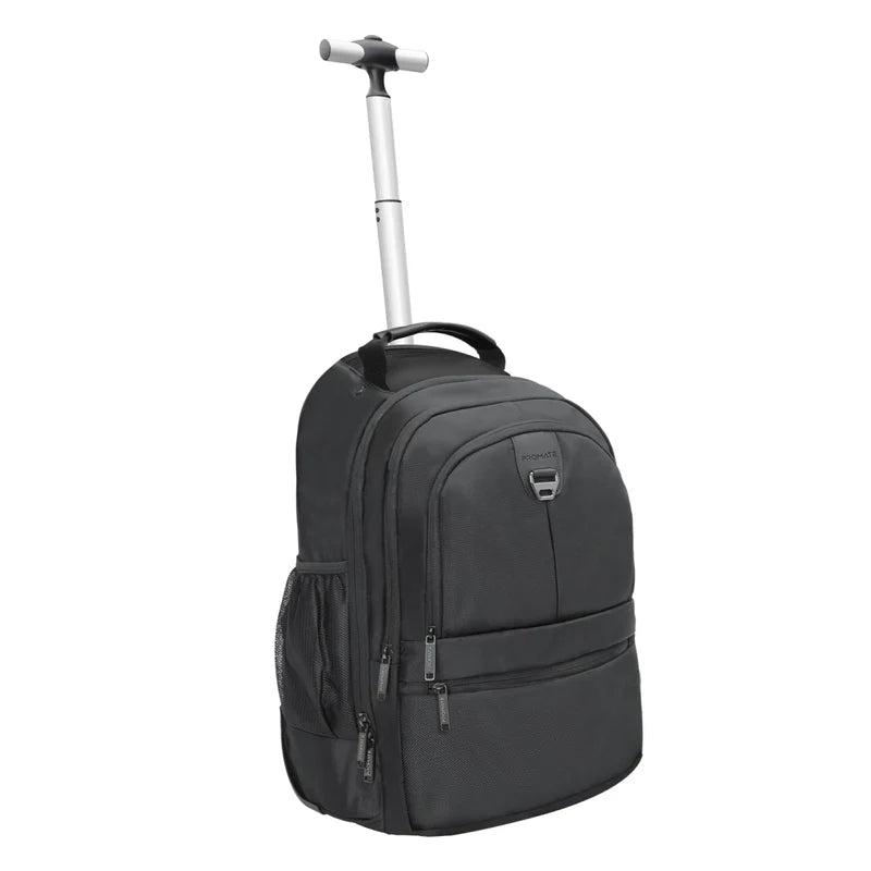 Promate Large Capacity Trolley Bag with Multiple Compartments for 15.6” Laptops