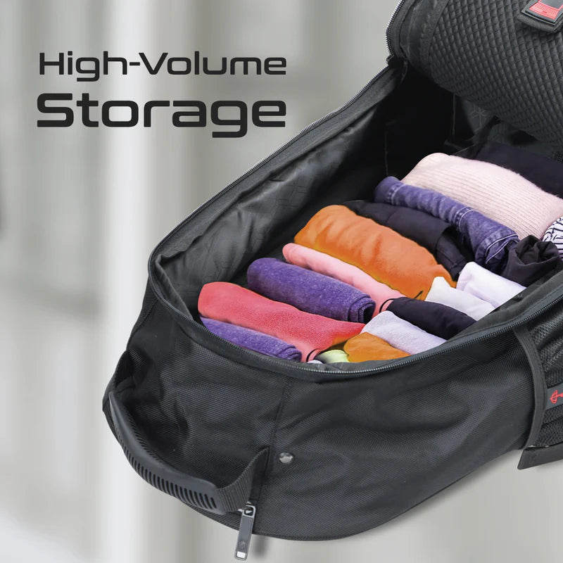 Promate Compact-TR 2-in-1 Trolley Backpack – Water-Resistant, Wheels + Telescopic Handle, Padded 15.6″ Laptop Compartment