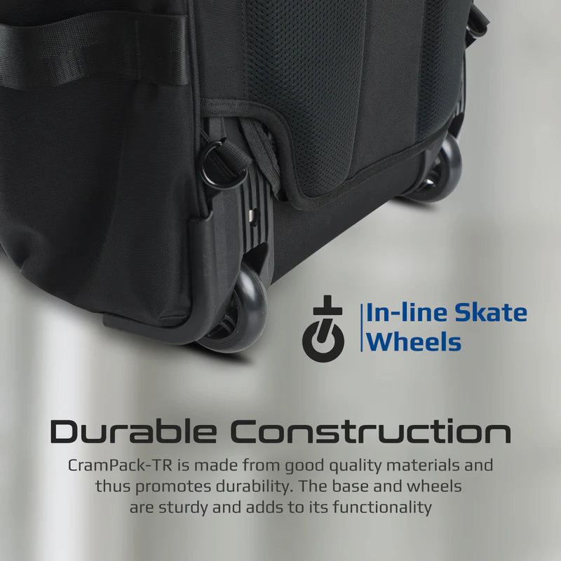 Promate CramPack-TR Multi-Functional 15.6” Laptop Trolley Bag with Large Multiple Compartments