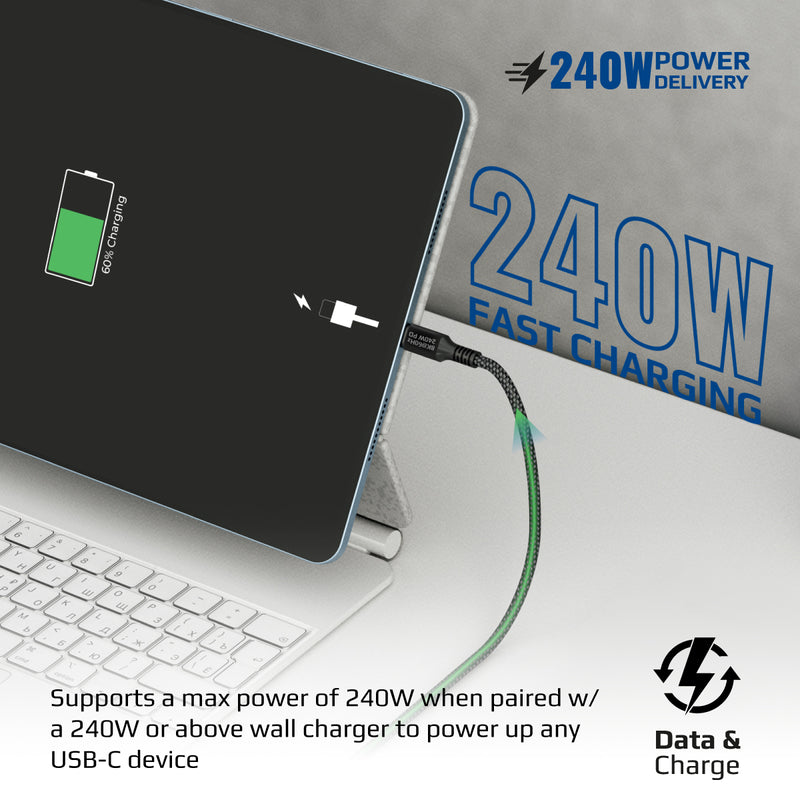 Promate 240W Super Speed Fast Charging USB-C to USB-C - 2m