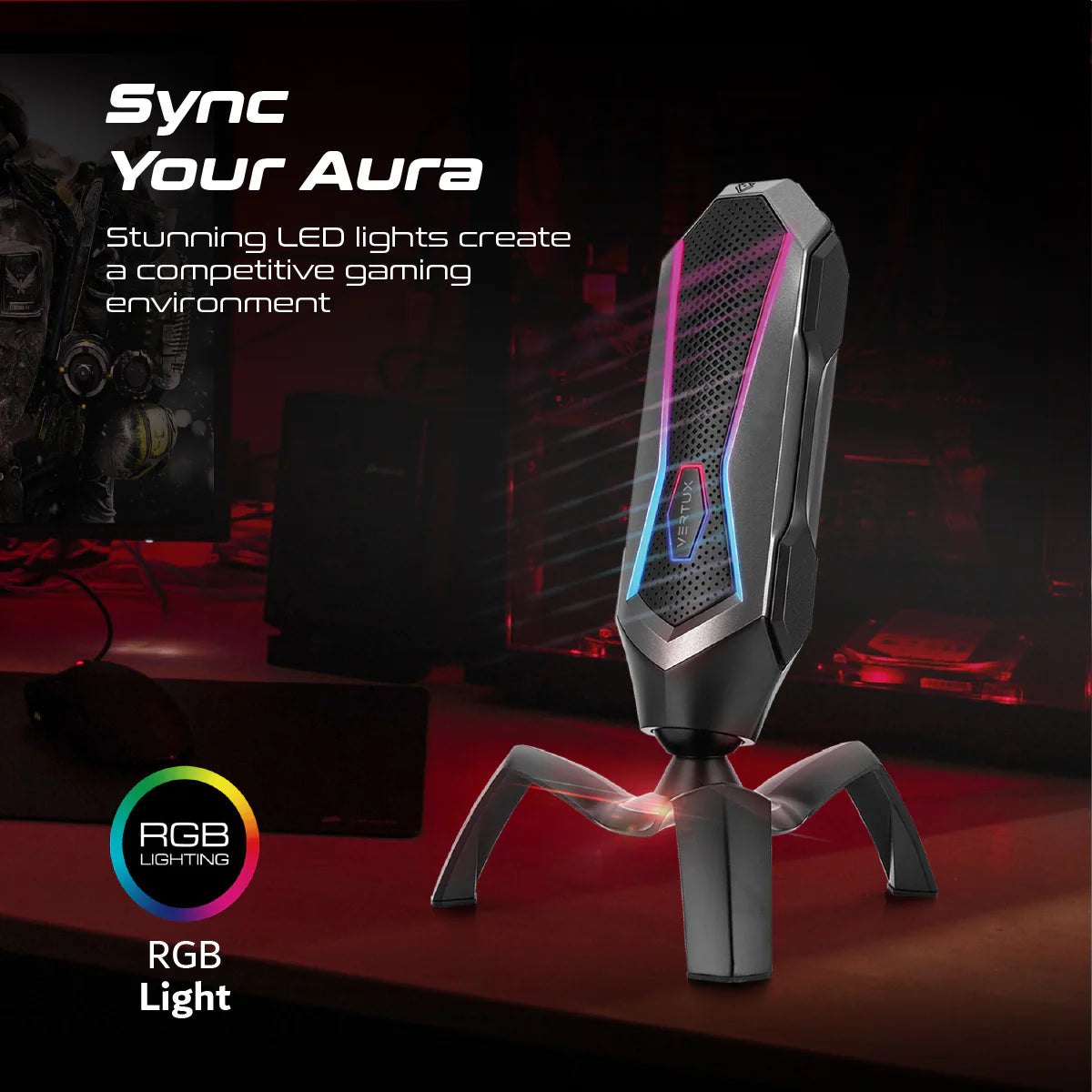 Vertux Marshal Sci-Fi Cardioid Gaming Microphone