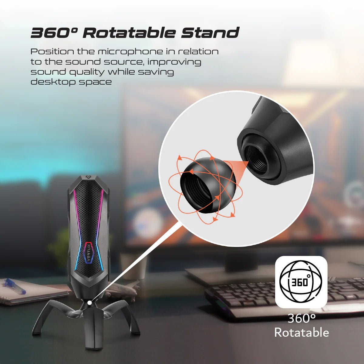 Vertux Marshal Sci-Fi Cardioid Gaming Microphone