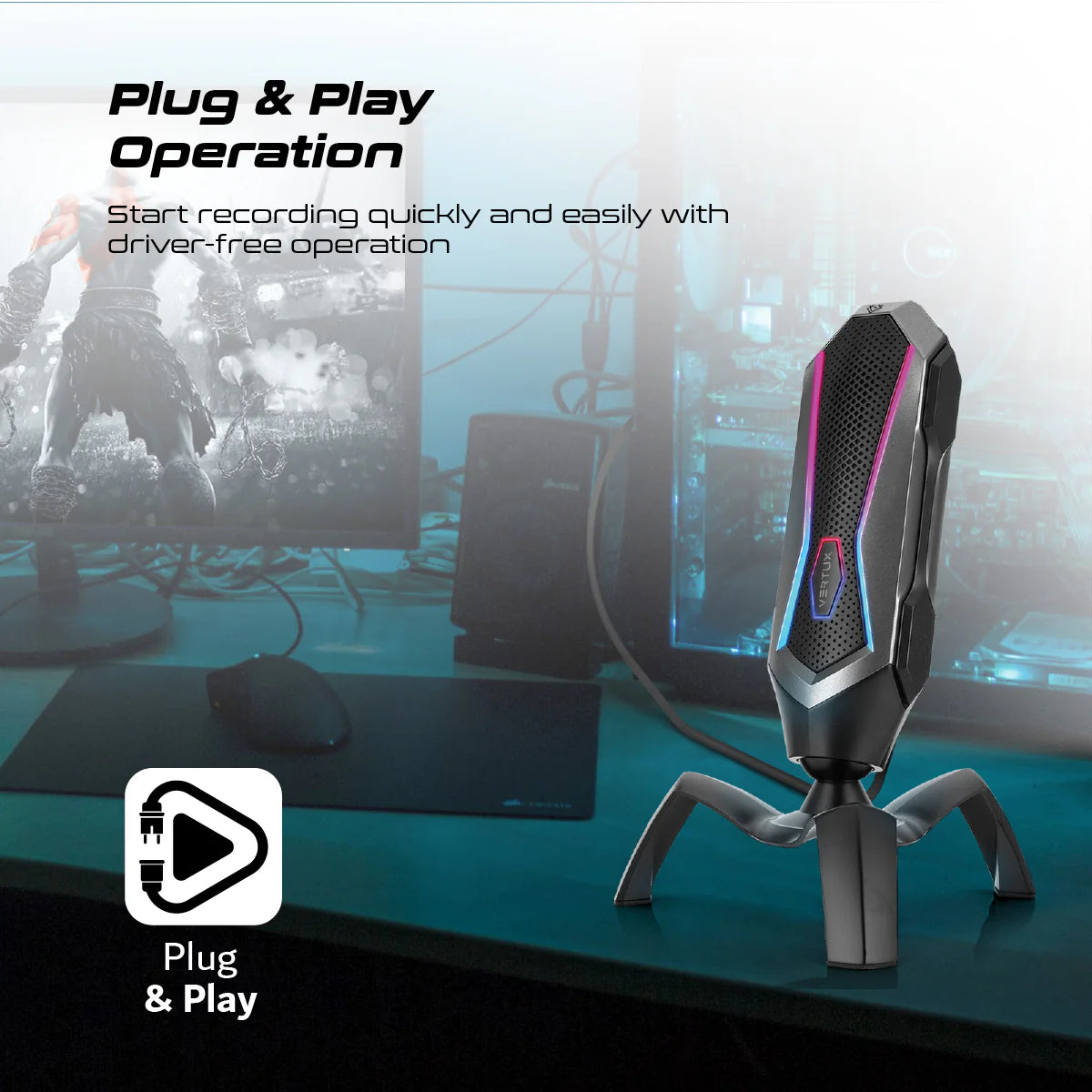Vertux Marshal Sci-Fi Cardioid Gaming Microphone
