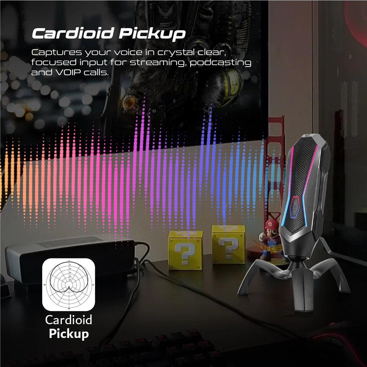 Vertux Marshal Sci-Fi Cardioid Gaming Microphone