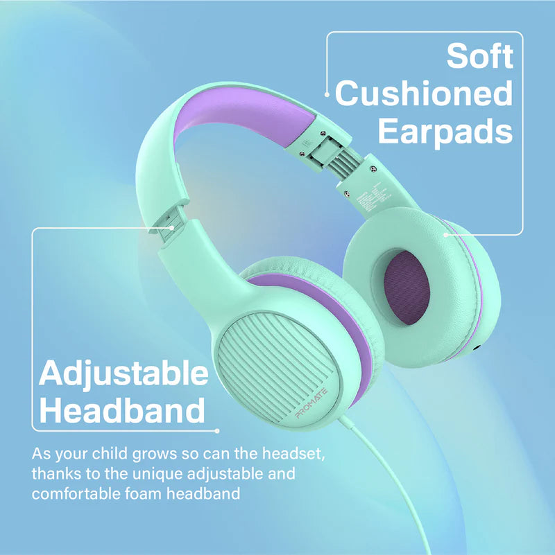 Promate Over-Ear Hi-Definition SafeAudio™ Wired Headset