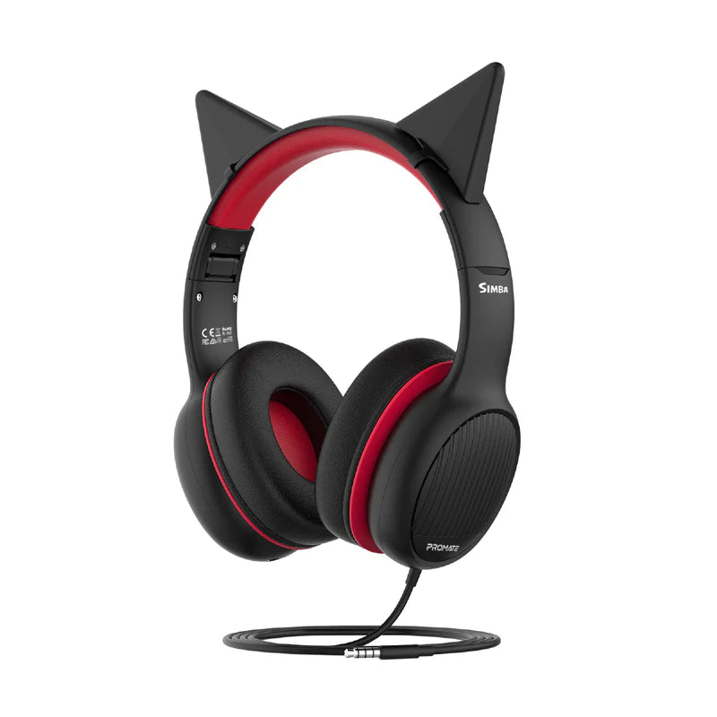 Promate Over-Ear Hi-Definition SafeAudio™ Wired Headset