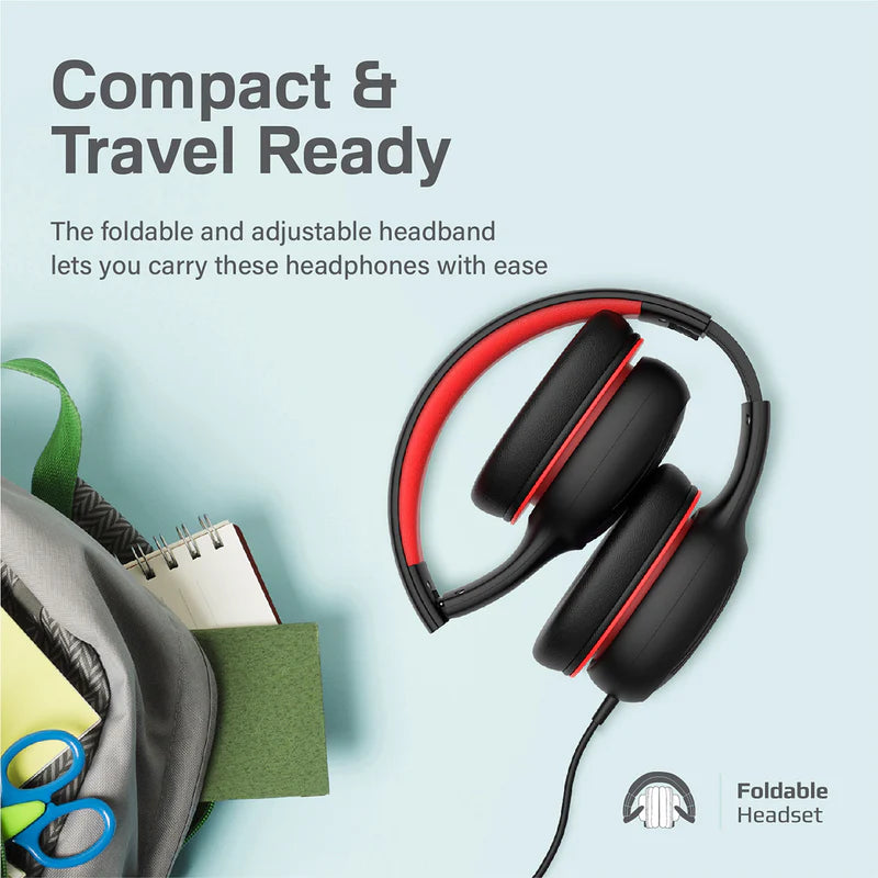 Promate Over-Ear Hi-Definition SafeAudio™ Wired Headset