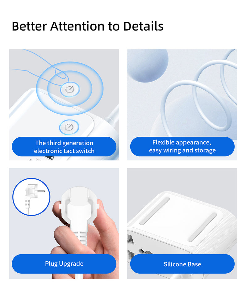 Huntkey 35W (AC 2500W )Universal Charge Pub A35 Made For Desktop 1 Socket Extension Boards  (White, 1.8 m, With USB Port)