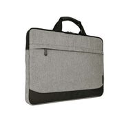 حقيبة حمل الكمبيوتر المحمول ECLIPS مقاس 15.6 بوصة - حقيبة رمادية رفيعة بلمسات سوداء