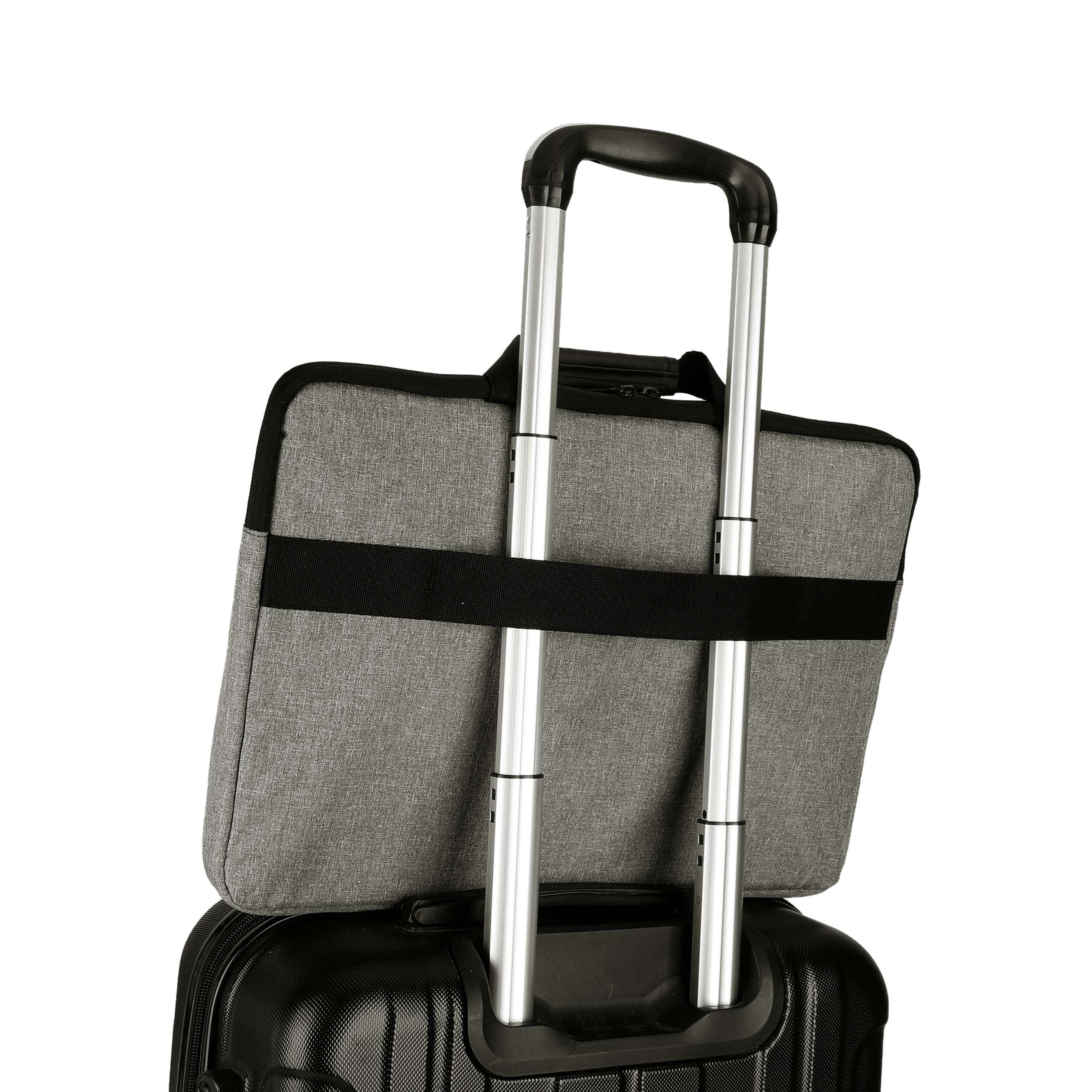 ECLIPS 15.6-Inch Laptop Carry Case – Slim Grey Bag with Black Accents