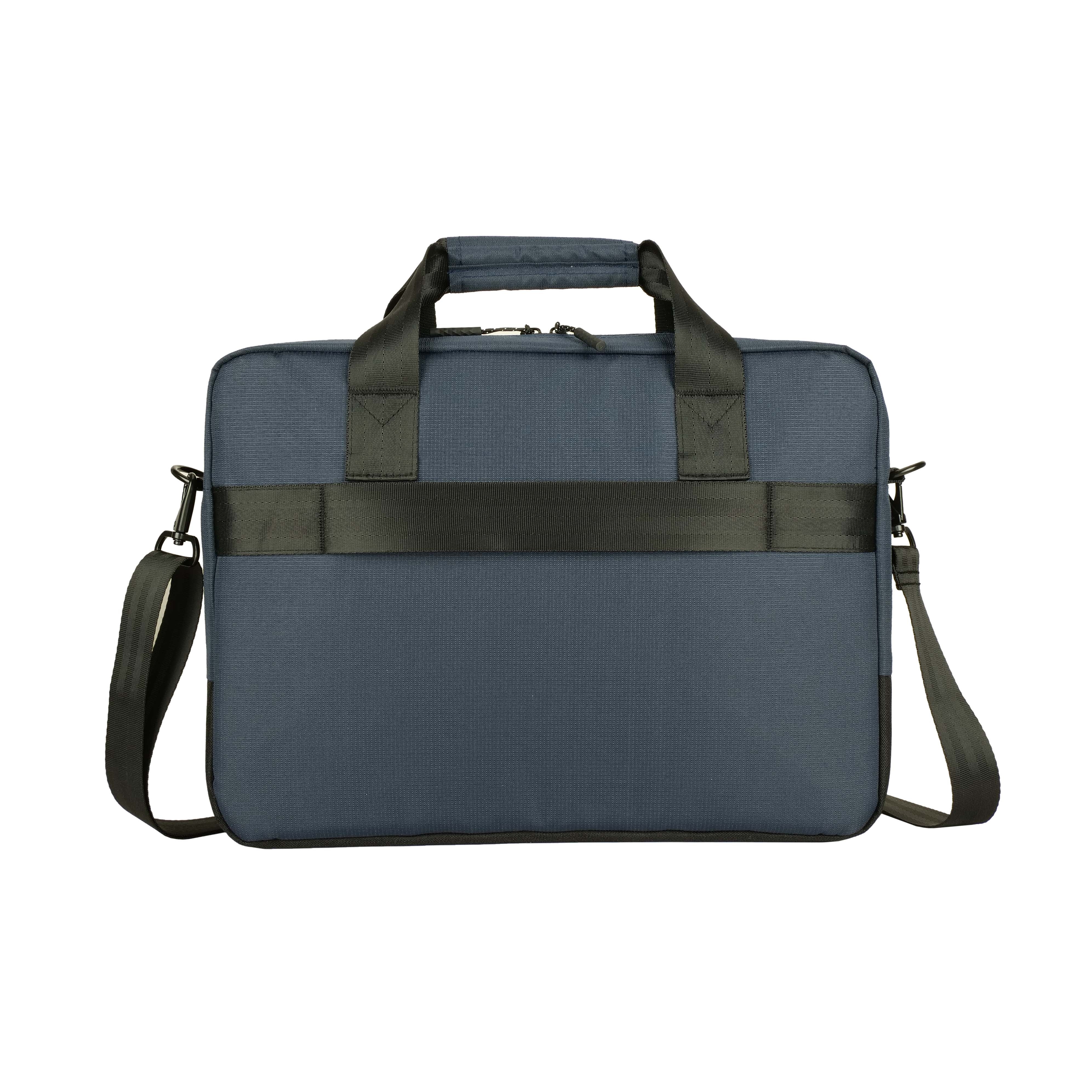 ECLIPS 14.1" Laptop Shoulder Bag – Blue with Black Accents, Slim & Lightweight, Business Travel Design