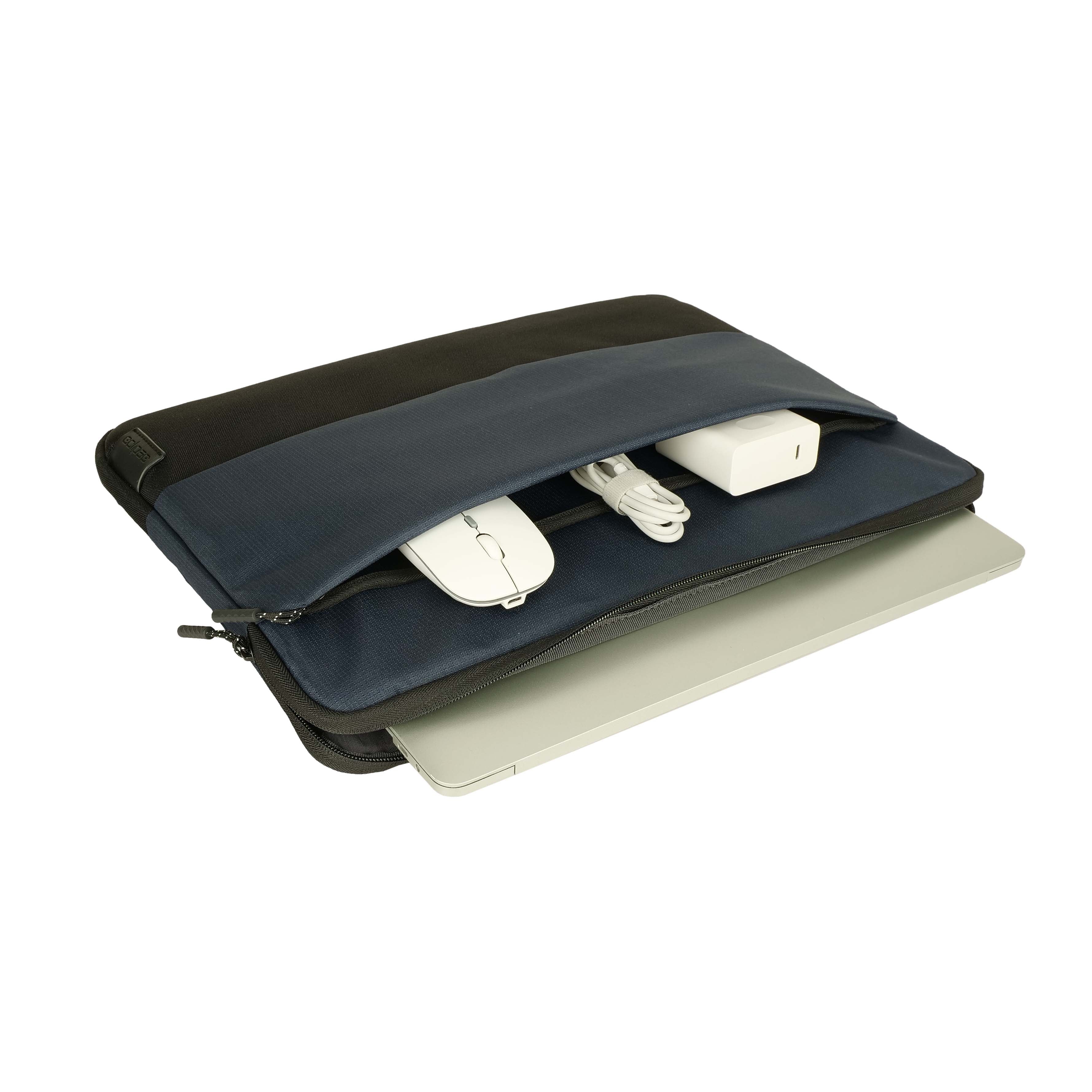 ECLIPS 13.3–14.1 Inch Laptop Sleeve – Slim Blue Case with Black Accents
