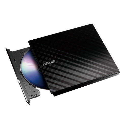 ASUS SDRW‑08D2S‑U Lite External Slim DVD±RW Drive – 8× DVD / 24× CD, M‑DISC, USB‑Powered, Disc Encryption