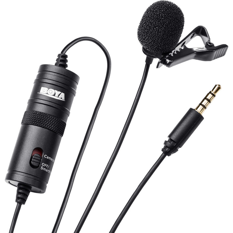 BOYA BY-M1 Omnidirectional Lavalier Microphone (Black)