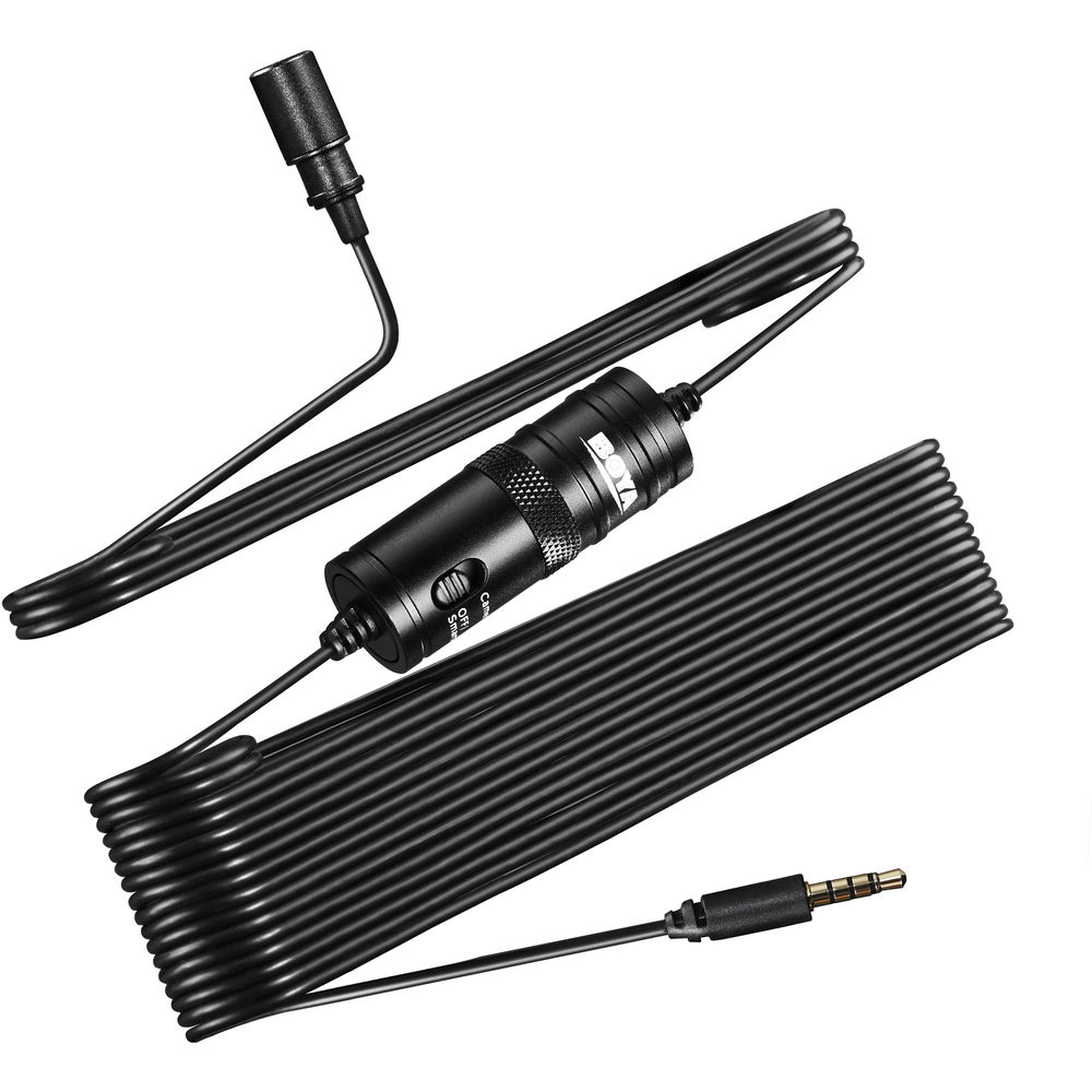 BOYA BY-M1 Pro II Lavalier Microphone – Clip-On AUX Mic with Noise Reduction for Smartphones, Cameras & Laptops