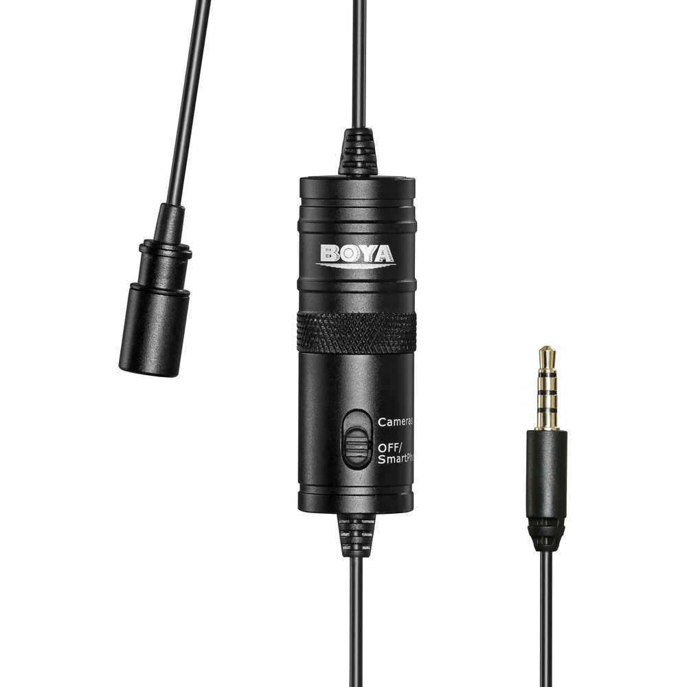 BOYA BY-M1 Pro II Lavalier Microphone – Clip-On AUX Mic with Noise Reduction for Smartphones, Cameras & Laptops