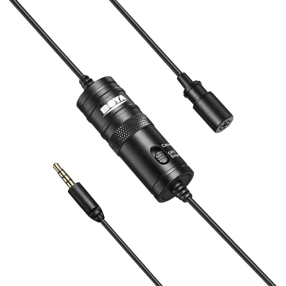 BOYA BY-M1 Pro II Lavalier Microphone – Clip-On AUX Mic with Noise Reduction for Smartphones, Cameras & Laptops