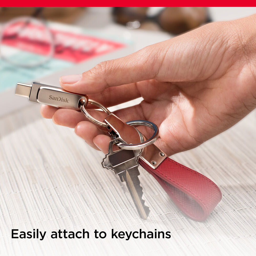 SanDisk Ultra Dual Drive Luxe USB 3.1 Type-C & Type-A Flash Drive – Up to 150MB/s Read Speed, All-Metal Swivel Design