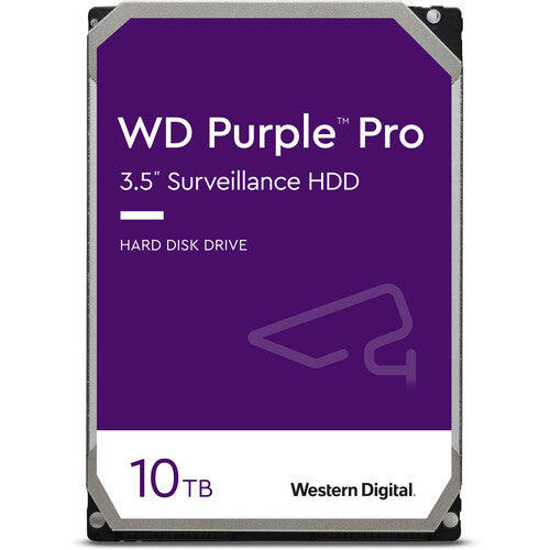 محرك الأقراص الصلبة WD 10TB Purple Pro 7200 دورة في الدقيقة SATA III مقاس 3.5 بوصة للمراقبة الداخلية