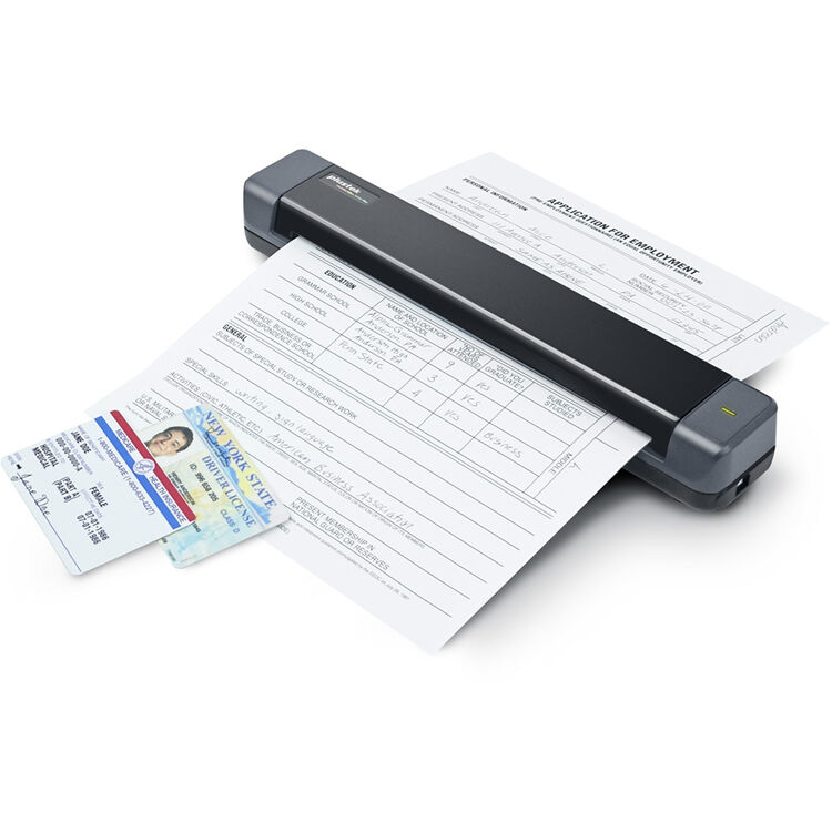 ماسح مستندات محمول Plustek MobileOffice S410 Plus، بدقة 600 نقطة لكل بوصة، يعمل بالطاقة عبر USB، مع برنامج OCR مضمّن، لمسح المستندات الطويلة وبطاقات العمل، USB 2.0