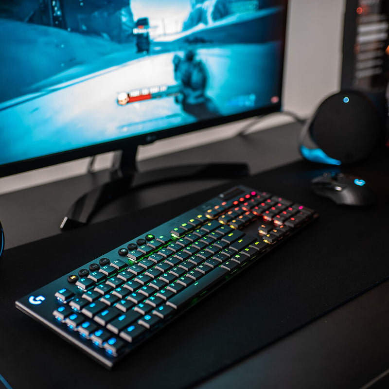 Logitech G915 LIGHTSPEED RGB Mechanical Gaming Keyboard, Low Profile GL Tactile Key Switch, LIGHTSYNC RGB, Advanced LIGHTSPEED Wireless and Bluetooth Support - Tactile