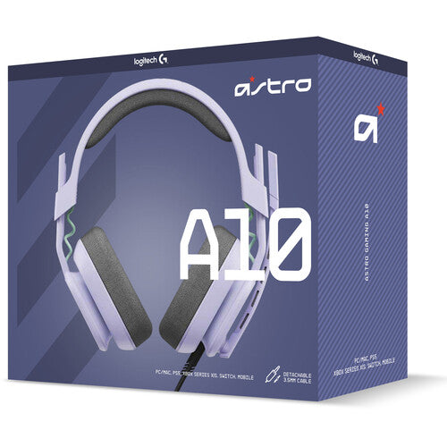 سماعة الألعاب السلكية Logitech Astro A10 Gen 2 مع ميكروفون قابل للطي لكتم الصوت - لأجهزة إكس بوكس ​​وبلاي ستيشن ونينتندو سويتش والكمبيوتر الشخصي وماك