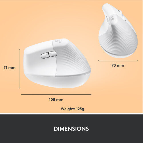 Logitech Lift Vertical Ergonomic Wireless Mouse