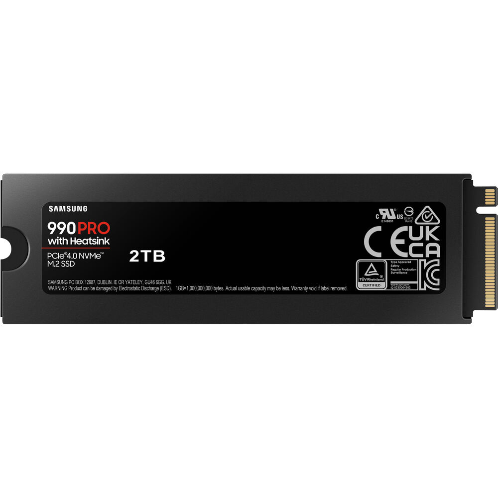Samsung 990 PRO 2TB NVMe PCIe Gen 4.0 M.2 SSD with Heatsink – Up
