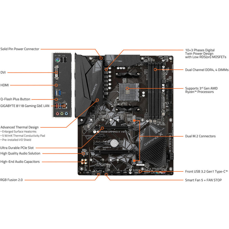 Gigabyte B550 Gaming X V2 AM4 ATX Motherboard